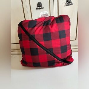 - Pillowfort Convertible Sleeping Bag Red/Black plaid-unisex camping sleepovers